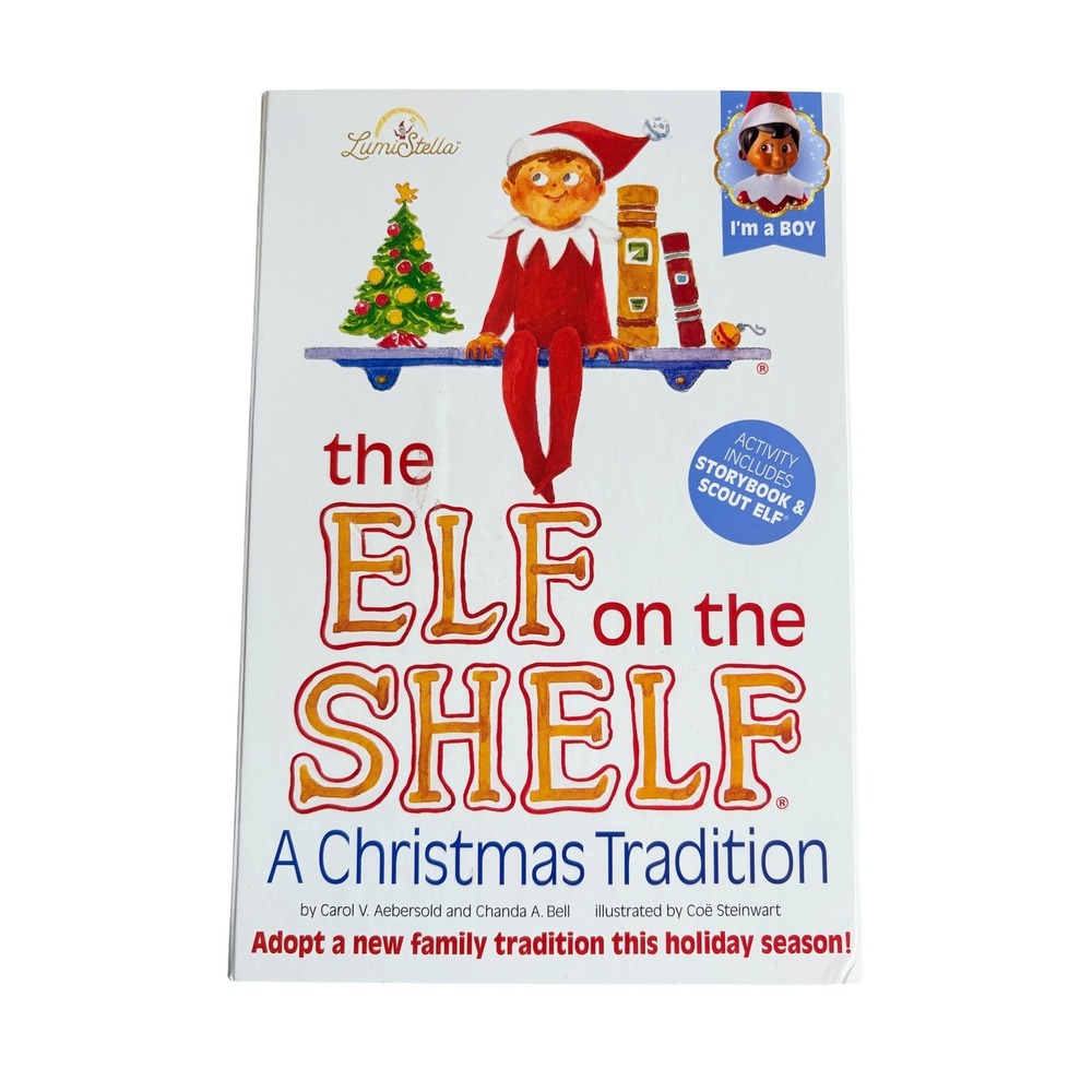 Elf on the Shelf NWT A Christmas Tradition Boy Brown Eyed Dark Skin EOTBOYD3 Box